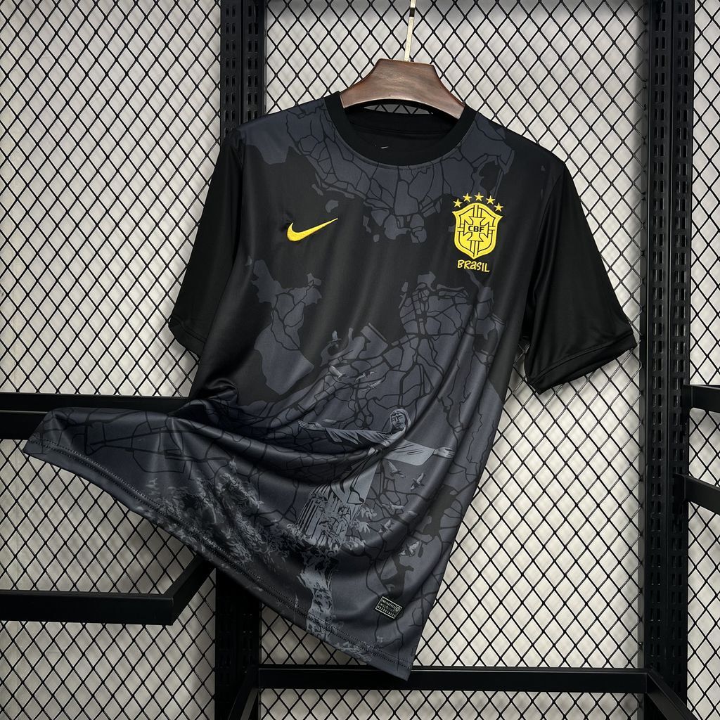 Camisa Brasil Edição Especial Cristo Preta