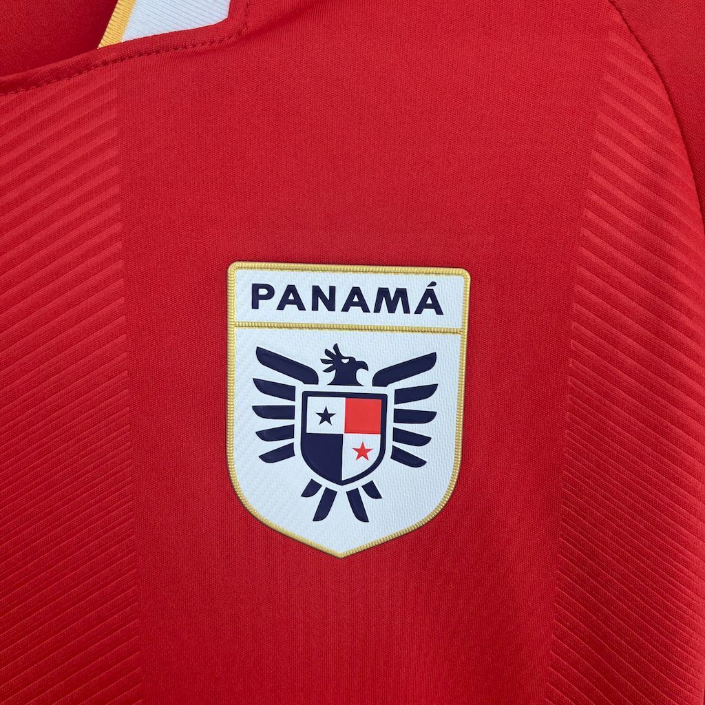Camisa 1 Copa Do Mundo 2026 Panamá Masculina Vermelha e Branca