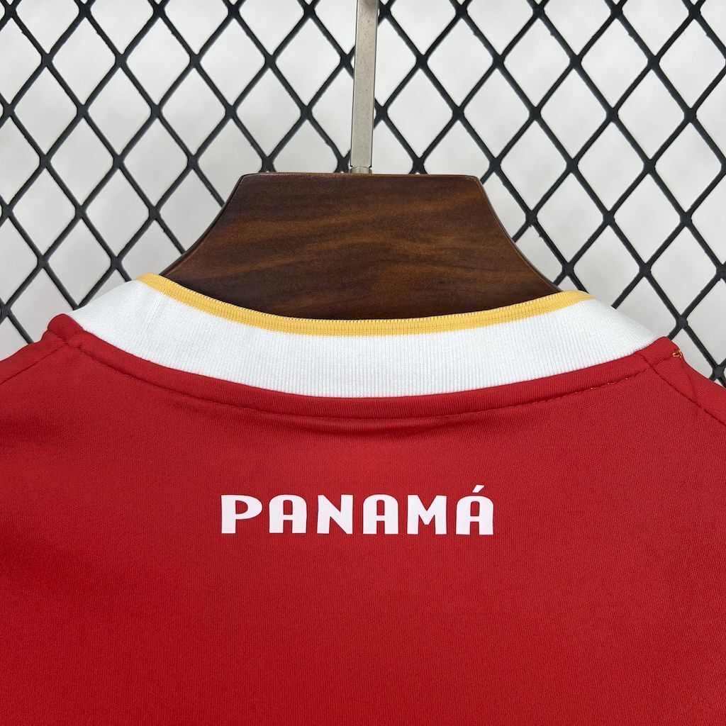 Camisa 1 Copa Do Mundo 2026 Panamá Masculina Vermelha e Branca
