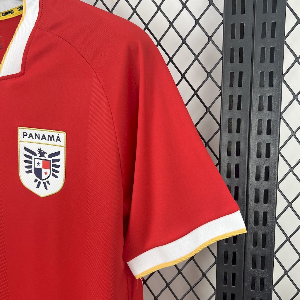 Camisa 1 Copa Do Mundo 2026 Panamá Masculina Vermelha e Branca
