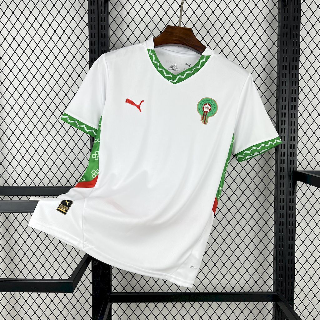 Camisa Copa Do Mundo 2024  Marrocos Masculina Branca