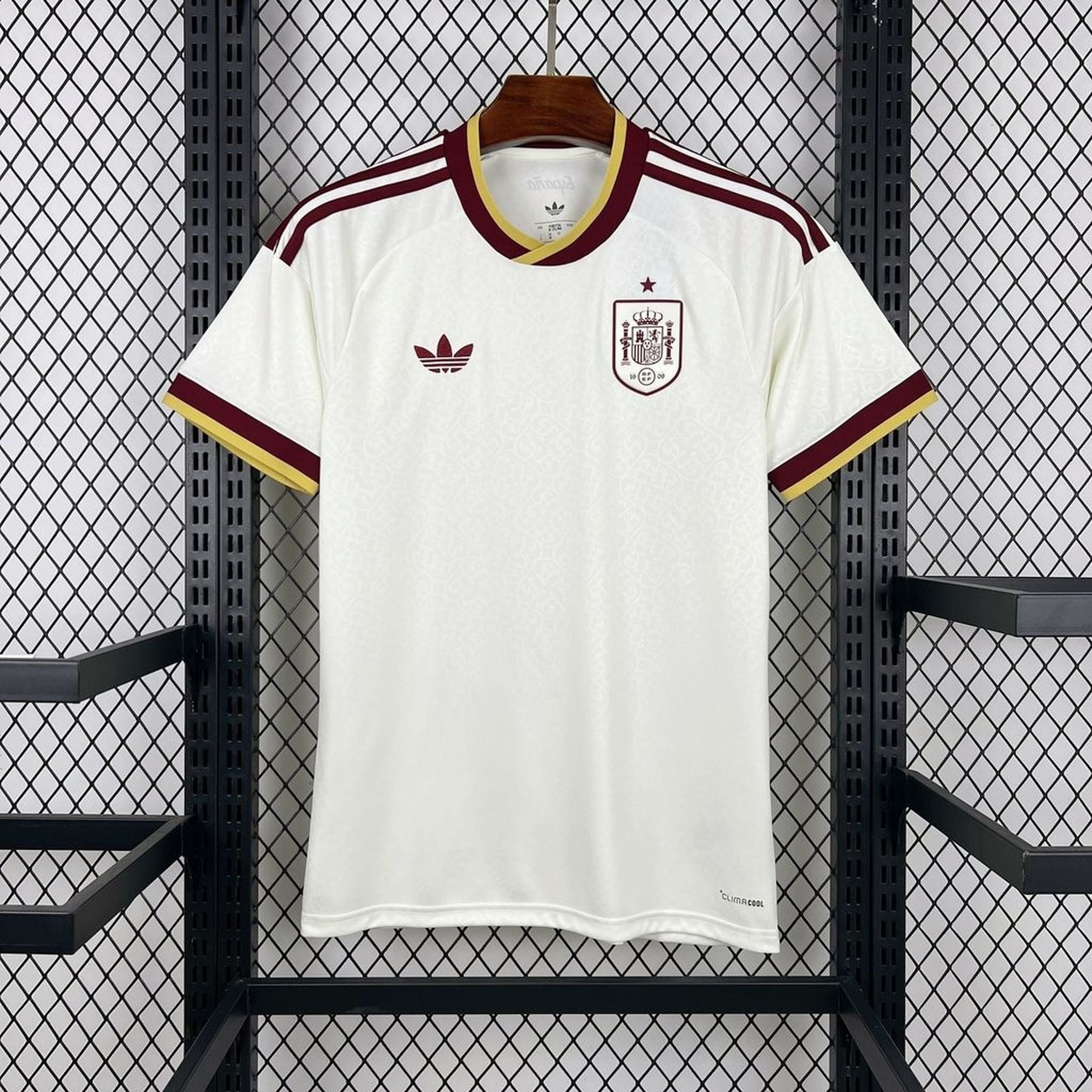 Camisa 2 Copa Do Mundo 2026 Espanha Masculino Branca e Vermelha