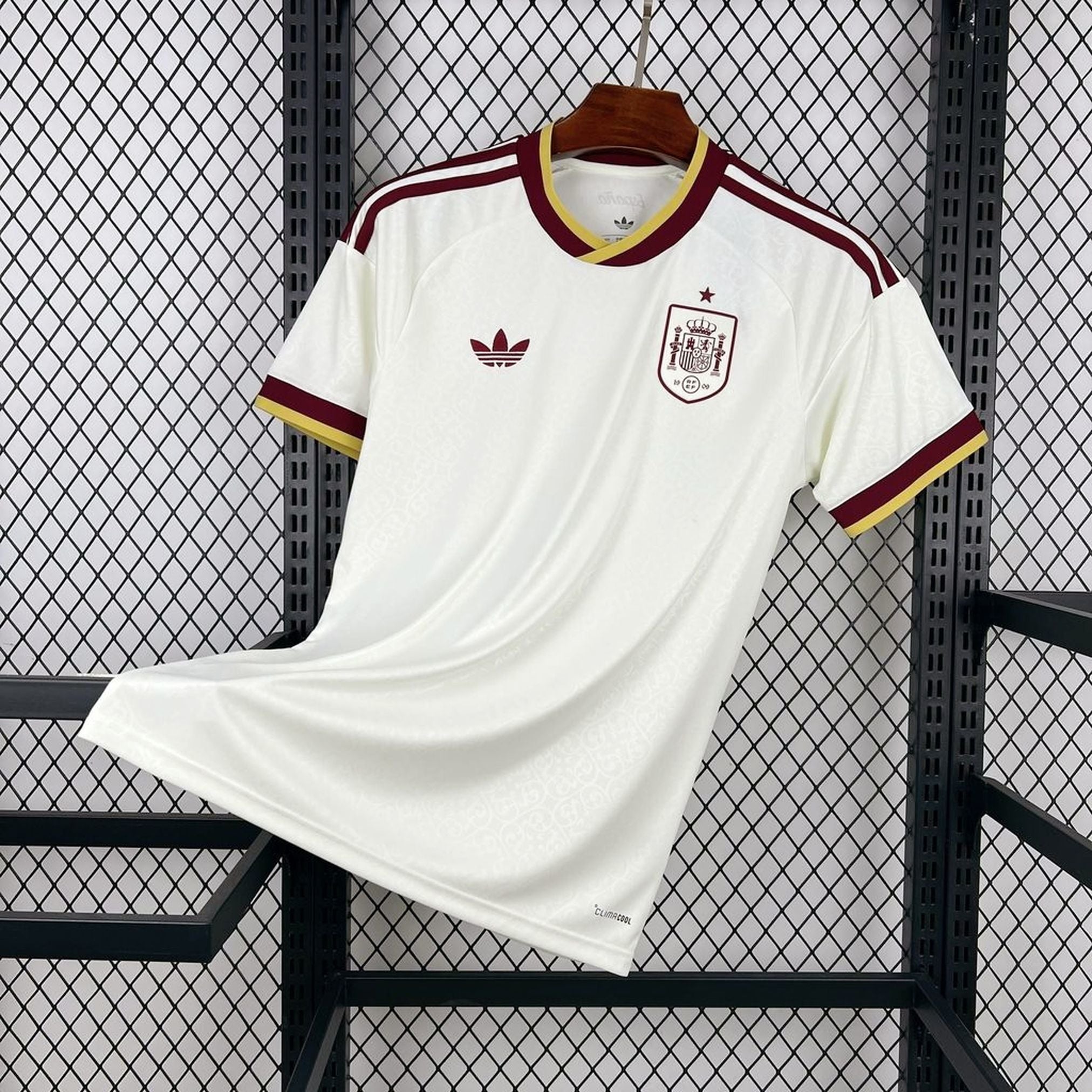 Camisa 2 Copa Do Mundo 2026 Espanha Masculino Branca e Vermelha