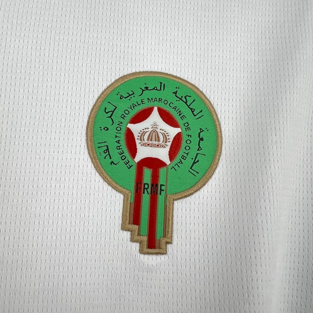 Camisa Copa Do Mundo 2024  Marrocos Masculina Branca